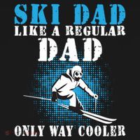 Distressed Cool Ski Dad Skiing Winter Sports Novelty Gift Ornament thumb 1