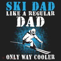 Distressed Cool Ski Dad Skiing Winter Sports Novelty Gift Hat thumb 2
