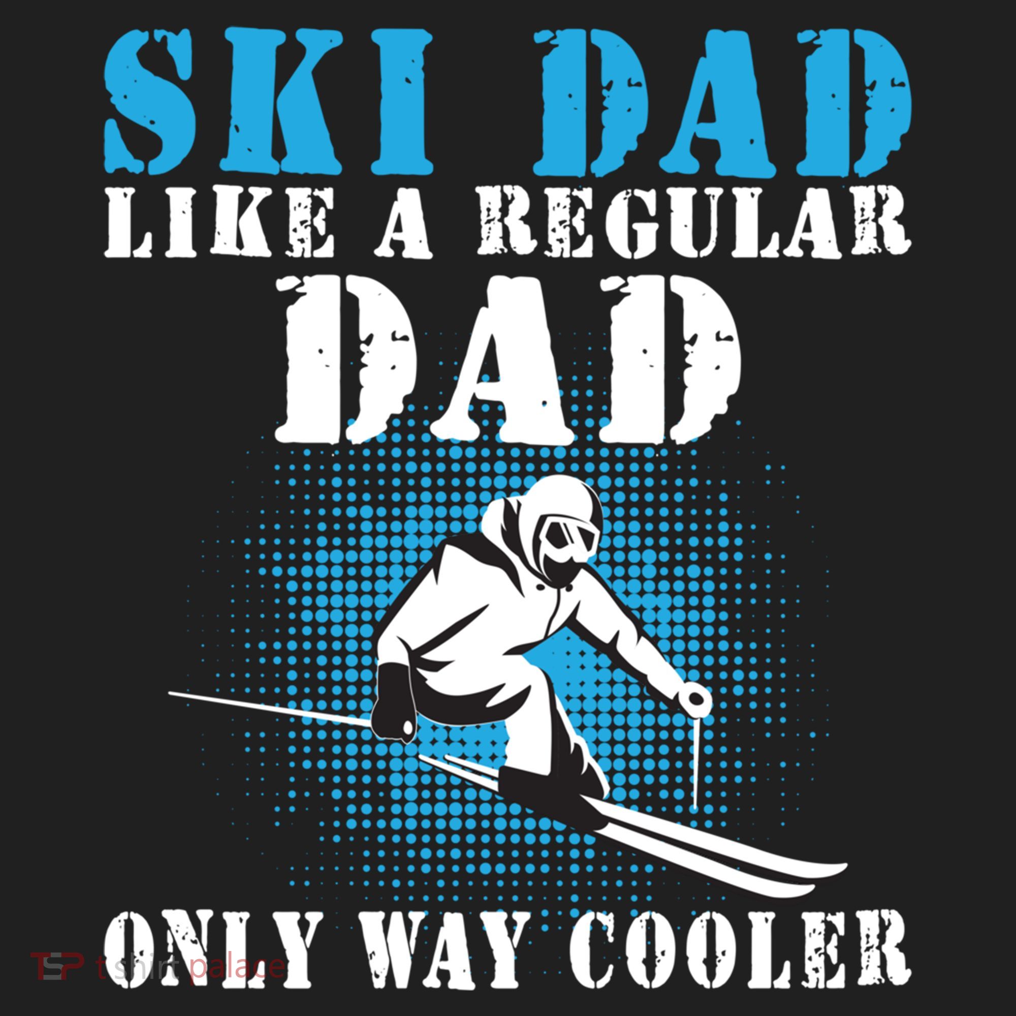 Distressed Cool Ski Dad Skiing Winter Sports Novelty Gift Hat