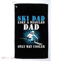 Distressed Cool Ski Dad Skiing Winter Sports Novelty Gift Golf Towel thumb 0