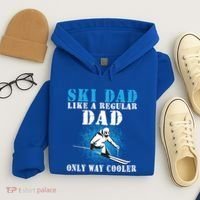 Distressed Cool Ski Dad Skiing Winter Sports Novelty Gift Hoodie thumb 4