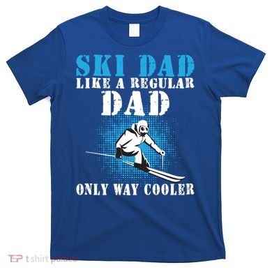 Distressed Cool Ski Dad Skiing Winter Sports Novelty Gift T-Shirt