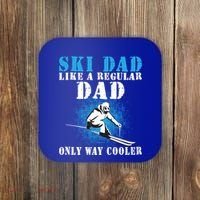 Distressed Cool Ski Dad Skiing Winter Sports Novelty Gift Coaster thumb 0