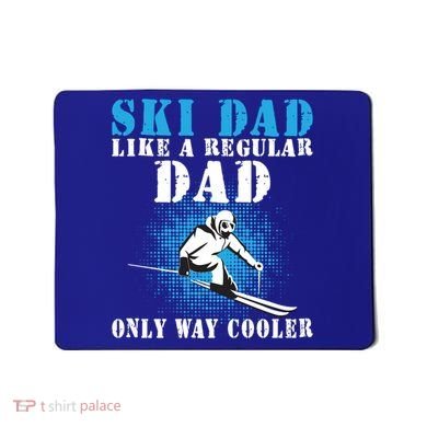 Distressed Cool Ski Dad Skiing Winter Sports Novelty Gift Mousepad