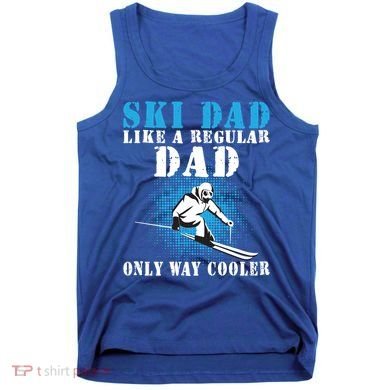 Distressed Cool Ski Dad Skiing Winter Sports Novelty Gift Tank Top