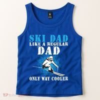 Distressed Cool Ski Dad Skiing Winter Sports Novelty Gift Tank Top thumb 2