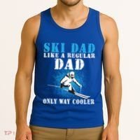 Distressed Cool Ski Dad Skiing Winter Sports Novelty Gift Tank Top thumb 3