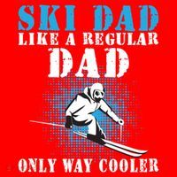 Distressed Cool Ski Dad Skiing Winter Sports Novelty Gift Santa Hat thumb 1