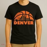 Denver City Skyline Colorado Basketball Gift Fan Jersey T-Shirt thumb 3
