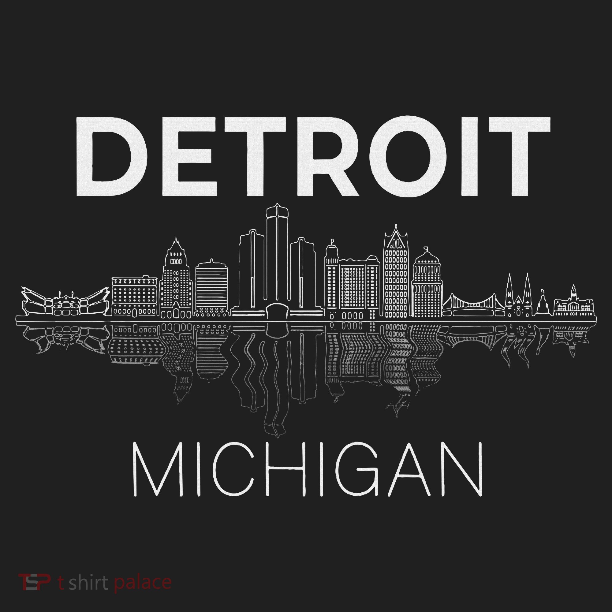 Detroit City Skyline Michigan Souvenir Detroit Beanie