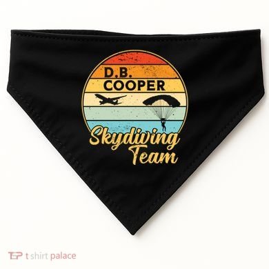 Db Cooper Skydiving Team 1971 Vintge Skyjacking History Gift USA-Made Doggie Bandana