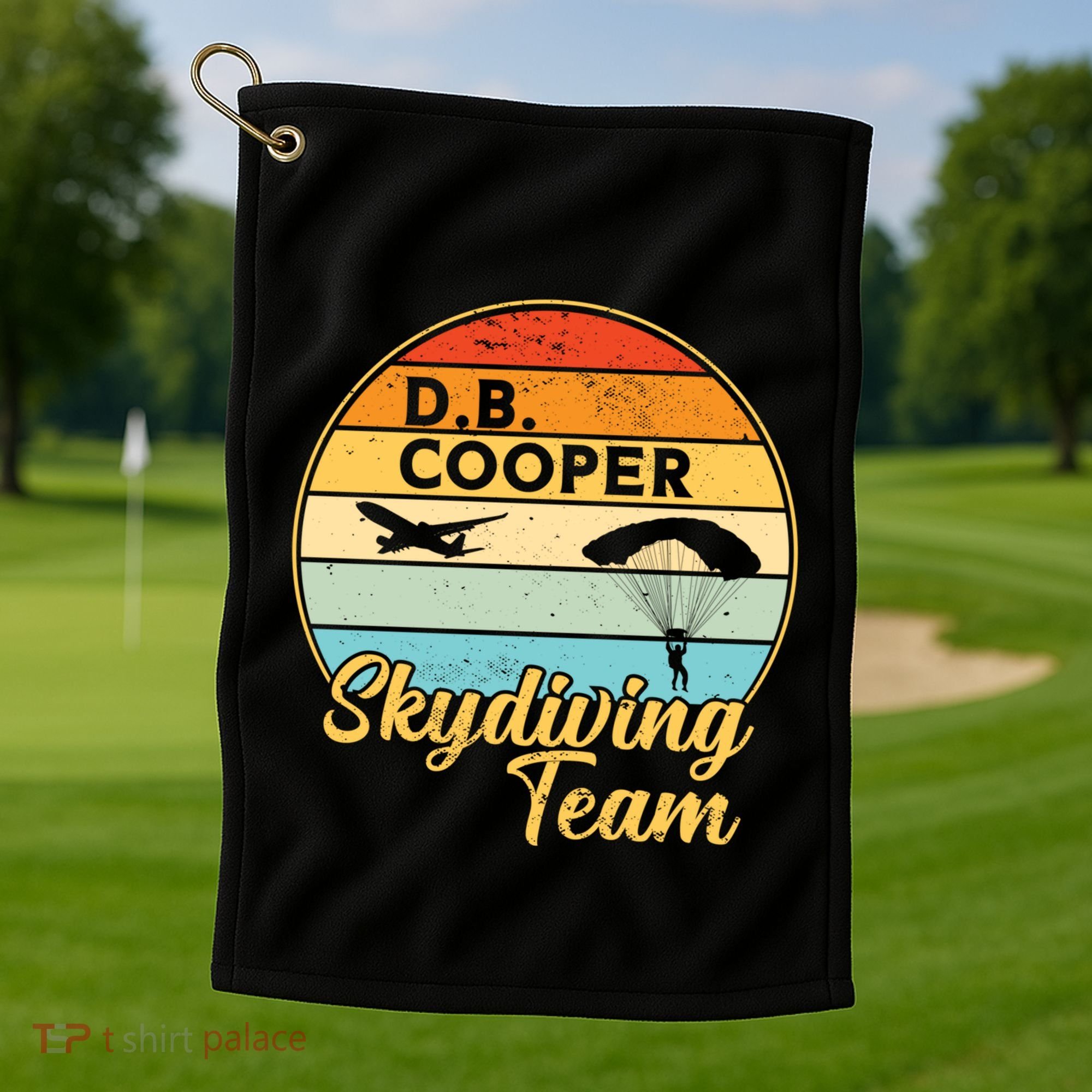 Db Cooper Skydiving Team 1971 Vintge Skyjacking History Gift Golf Towel