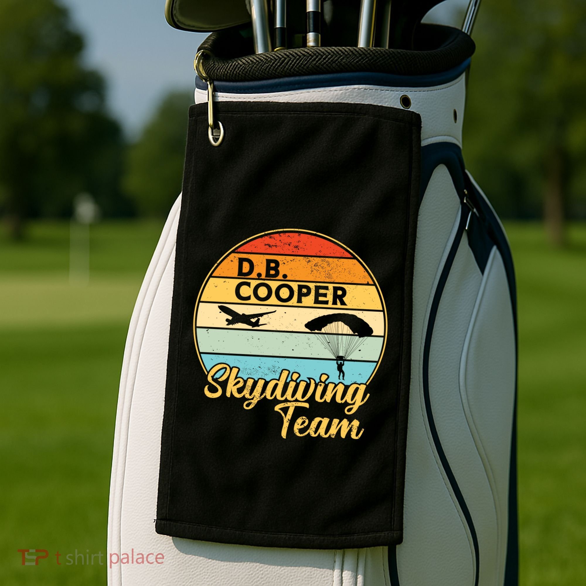 Db Cooper Skydiving Team 1971 Vintge Skyjacking History Gift Golf Towel