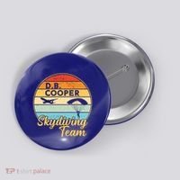 Db Cooper Skydiving Team 1971 Vintge Skyjacking History Gift Button thumb 0