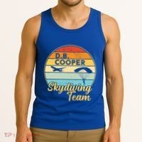 Db Cooper Skydiving Team 1971 Vintge Skyjacking History Gift Tank Top thumb 3