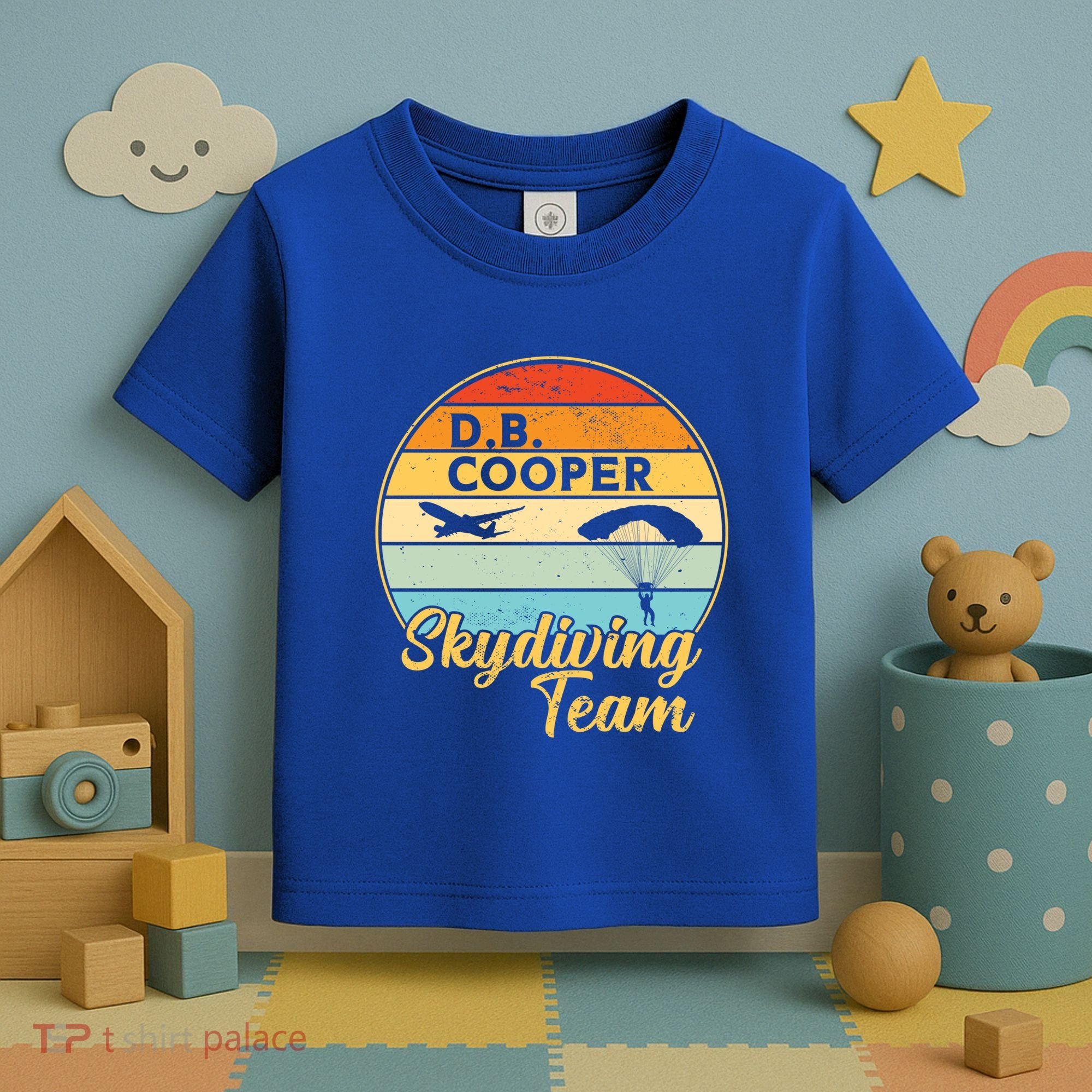 Db Cooper Skydiving Team 1971 Vintge Skyjacking History Gift Toddler T-Shirt