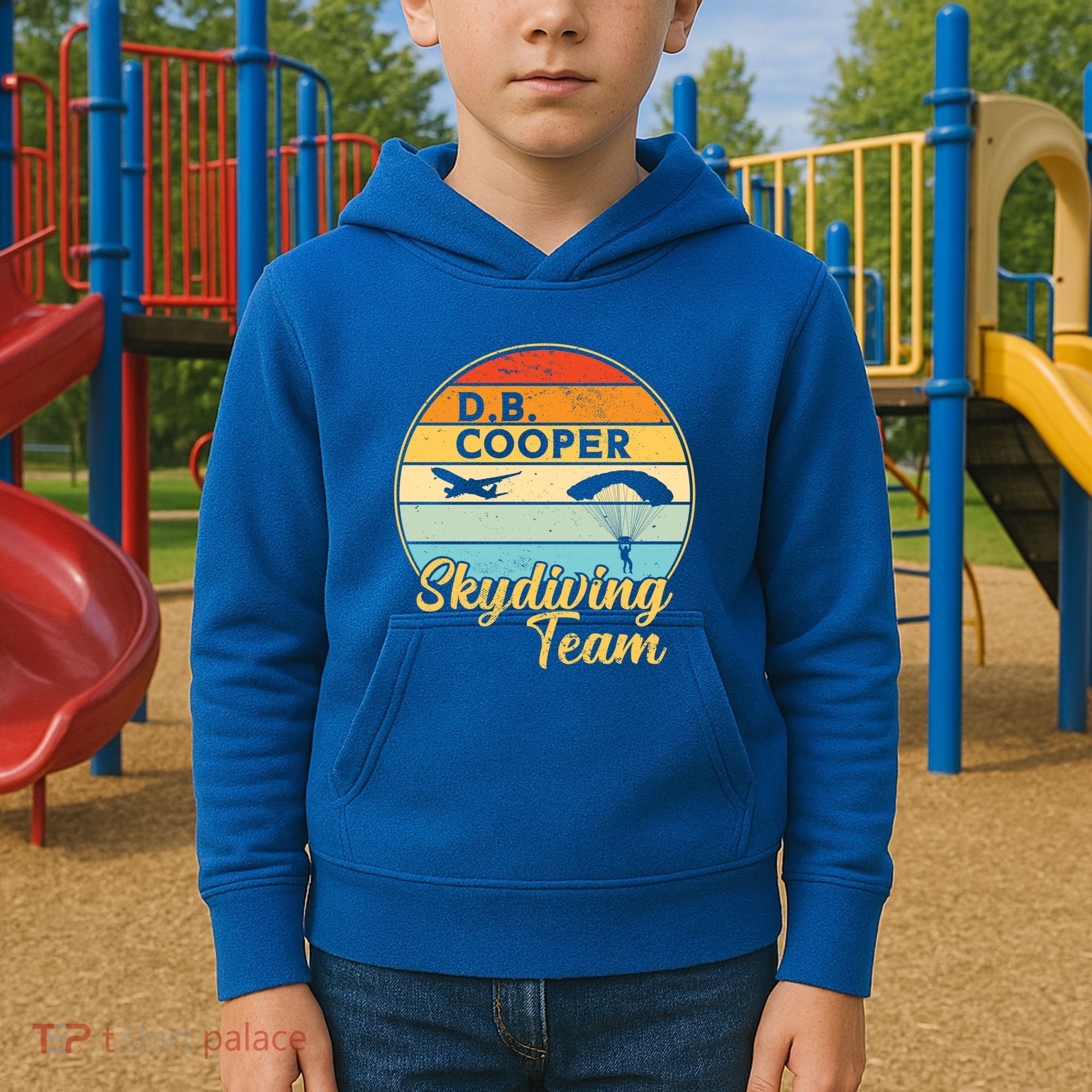 Db Cooper Skydiving Team 1971 Vintge Skyjacking History Gift Kids Hoodie