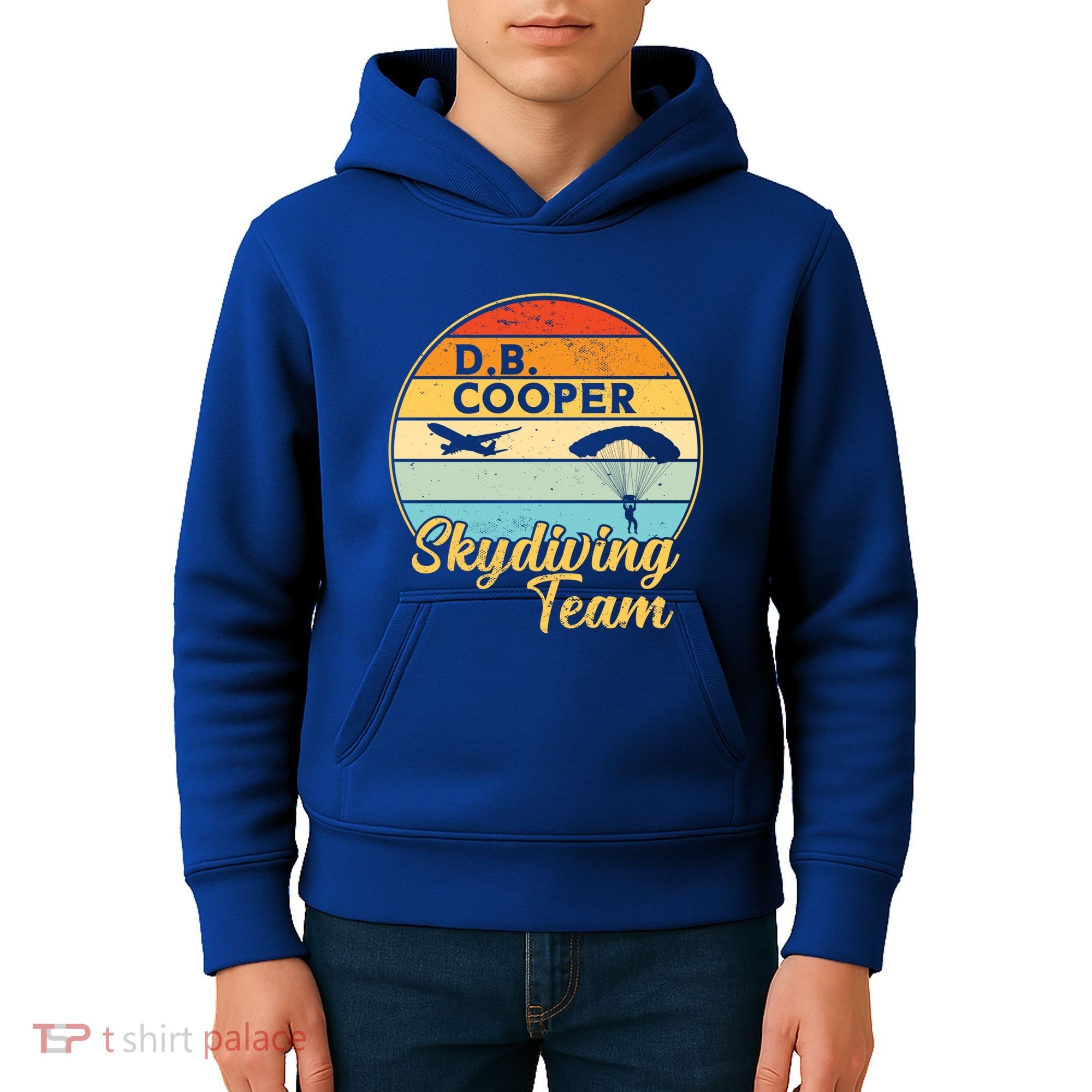 Db Cooper Skydiving Team 1971 Vintge Skyjacking History Gift Kids Hoodie