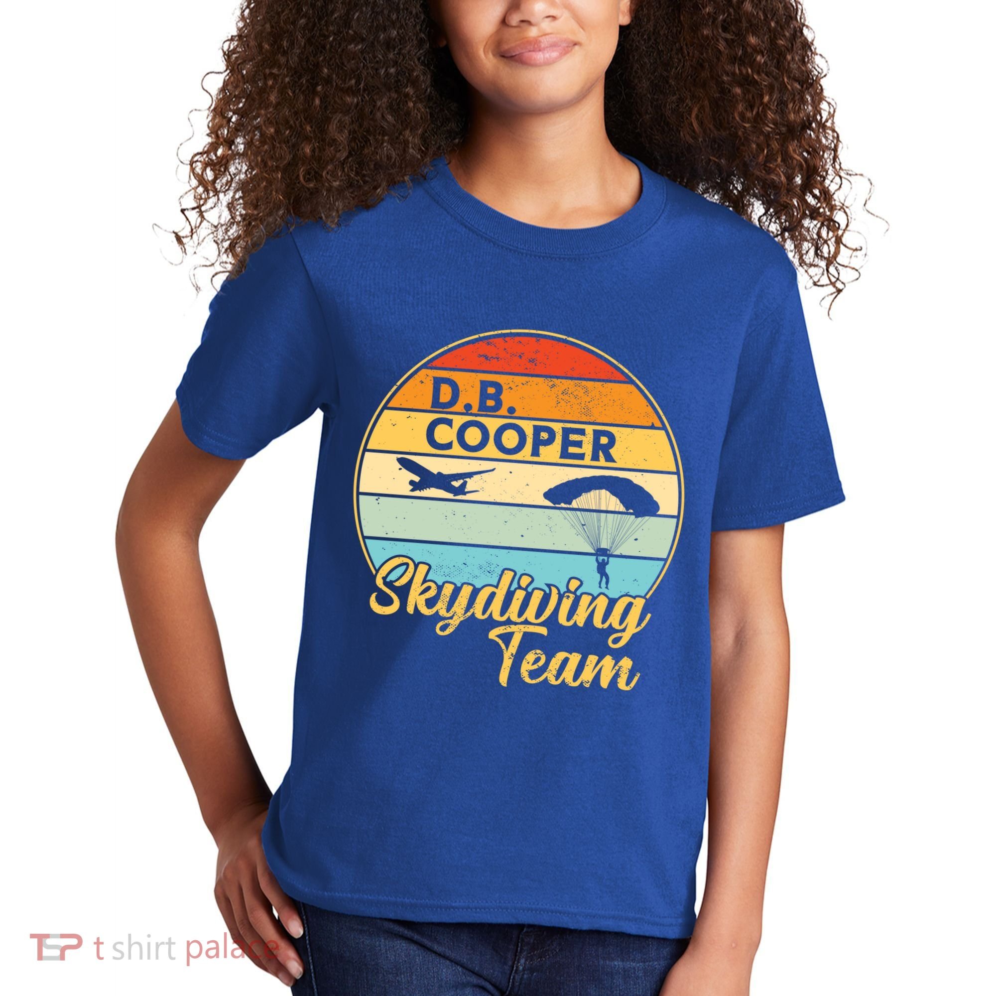 Db Cooper Skydiving Team 1971 Vintge Skyjacking History Gift Kids T-Shirt