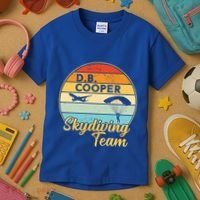Db Cooper Skydiving Team 1971 Vintge Skyjacking History Gift Kids T-Shirt thumb 3