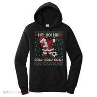 Dabbing Christmas Soccer Ho Santa Elf Ugly Xmas Sweater Cool Gift Women's Hoodie thumb 0