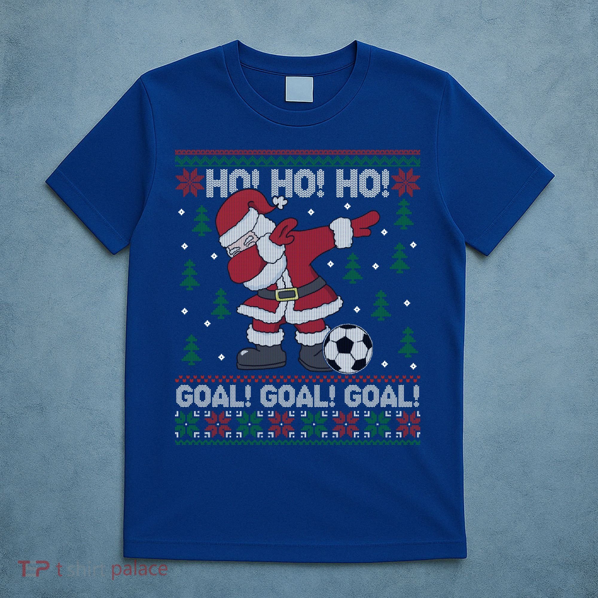 Dabbing Christmas Soccer Ho Santa Elf Ugly Xmas Sweater Cool Gift T-Shirt