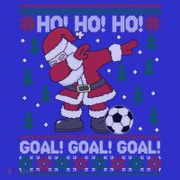 Dabbing Christmas Soccer Ho Santa Elf Ugly Xmas Sweater Cool Gift T-Shirt thumb 7