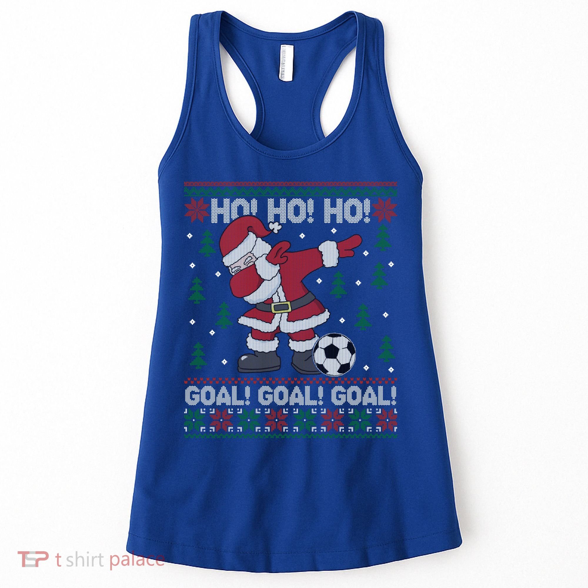 Dabbing Christmas Soccer Ho Santa Elf Ugly Xmas Sweater Cool Gift Women's Tank Top