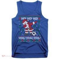 Dabbing Christmas Soccer Ho Santa Elf Ugly Xmas Sweater Cool Gift Tank Top thumb 0