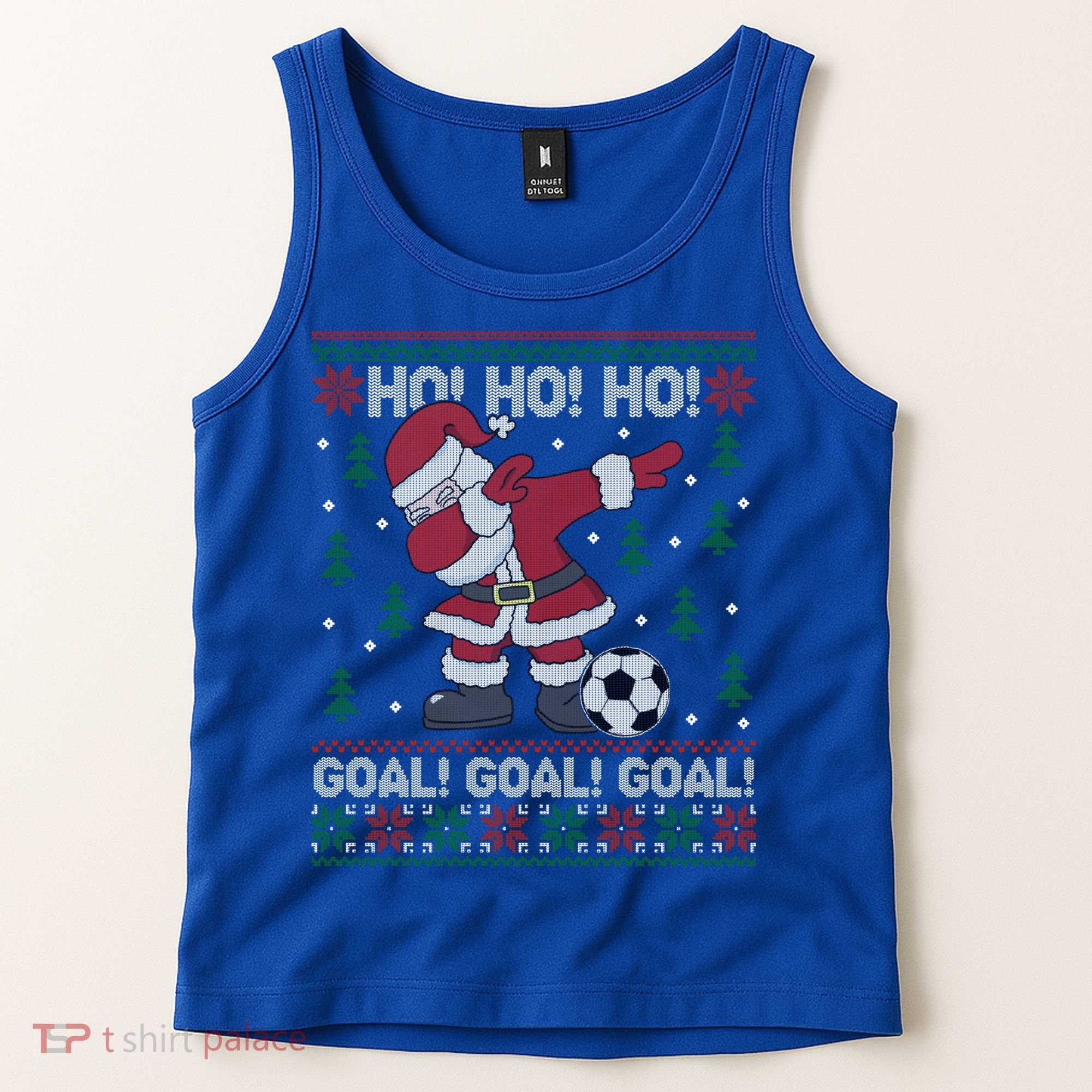 Dabbing Christmas Soccer Ho Santa Elf Ugly Xmas Sweater Cool Gift Tank Top