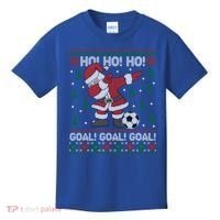 Dabbing Christmas Soccer Ho Santa Elf Ugly Xmas Sweater Cool Gift Kids T-Shirt thumb 0