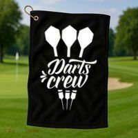 Darts Crew Squad Dart Team Gift Golf Towel thumb 1