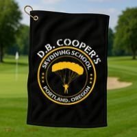 Db Cooper Skydiving School Portland Oregon Golf Towel thumb 1