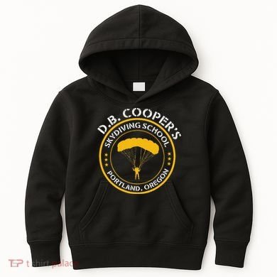 Db Cooper Skydiving School Portland Oregon Kids Hoodie