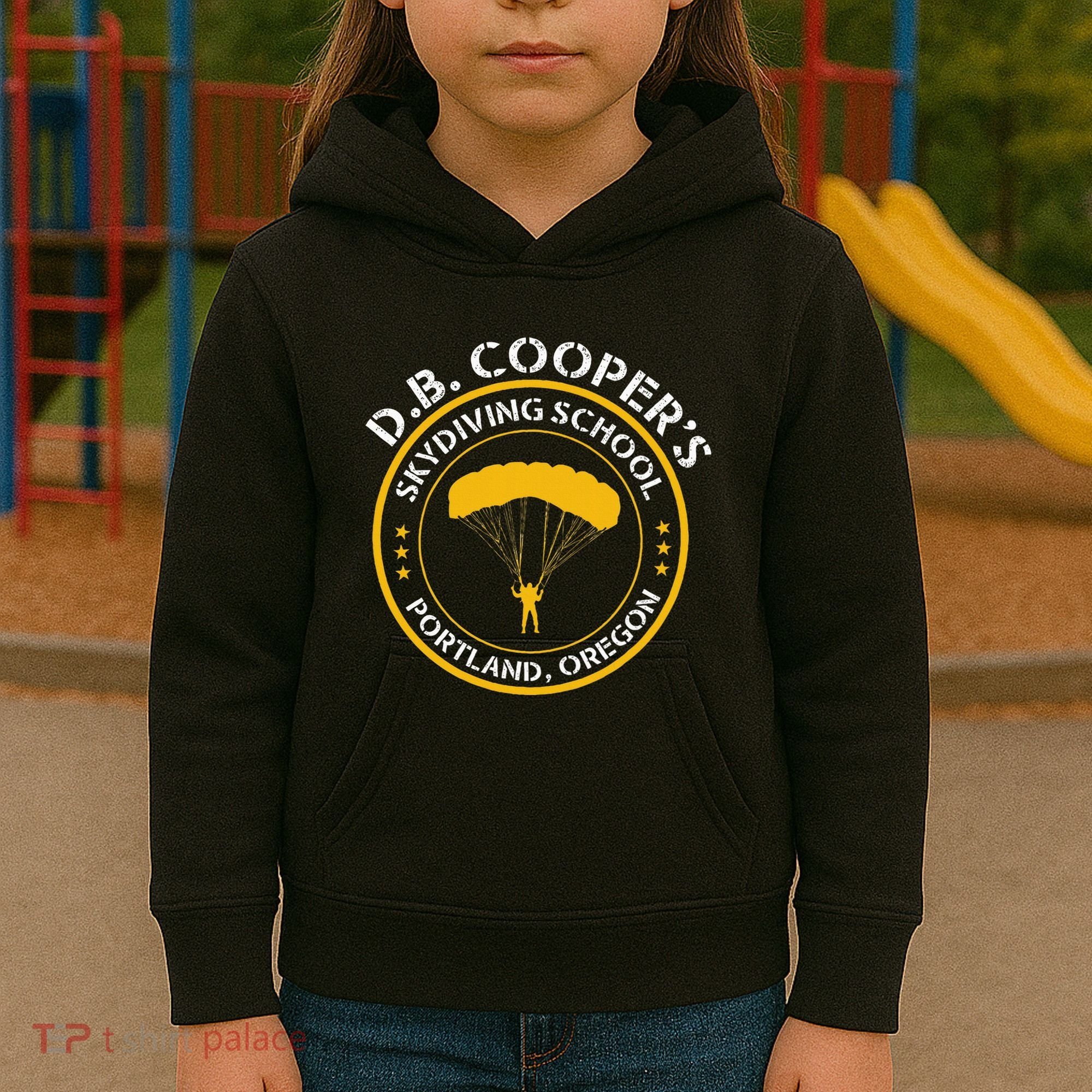 Db Cooper Skydiving School Portland Oregon Kids Hoodie