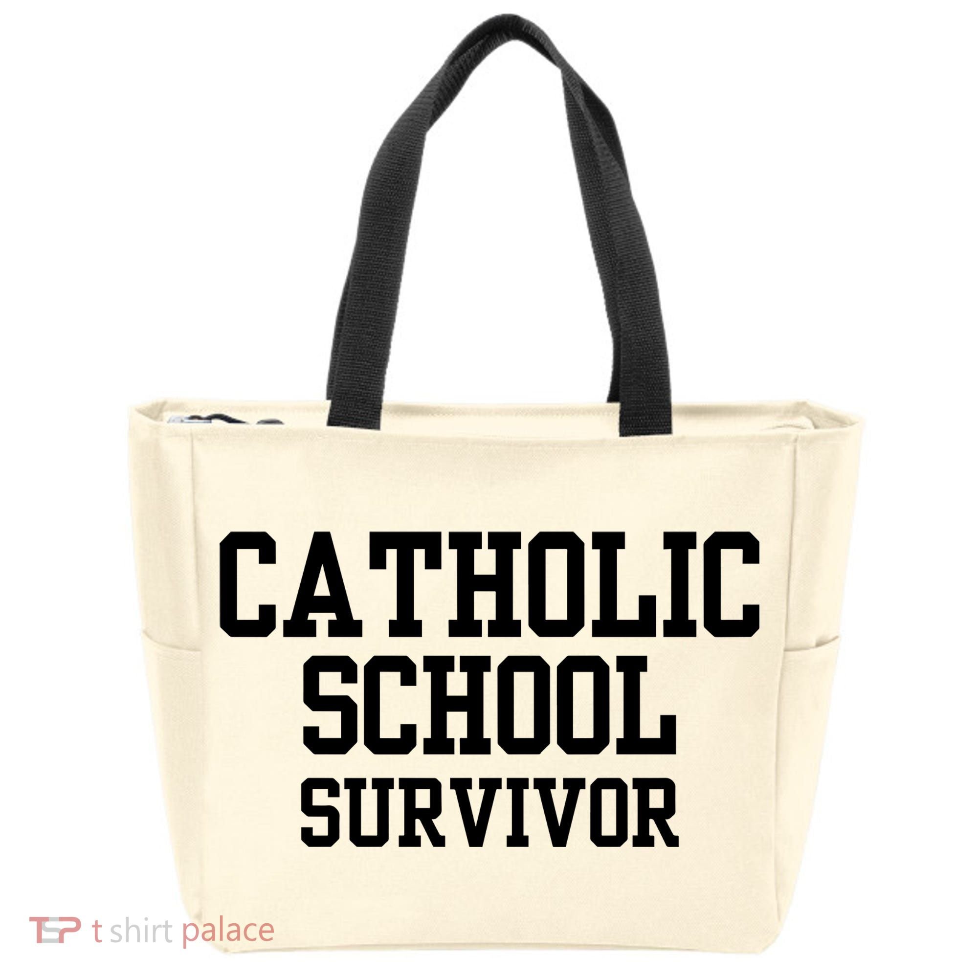 Doublecrossclothingco Catholic School Survivor Tote Bag