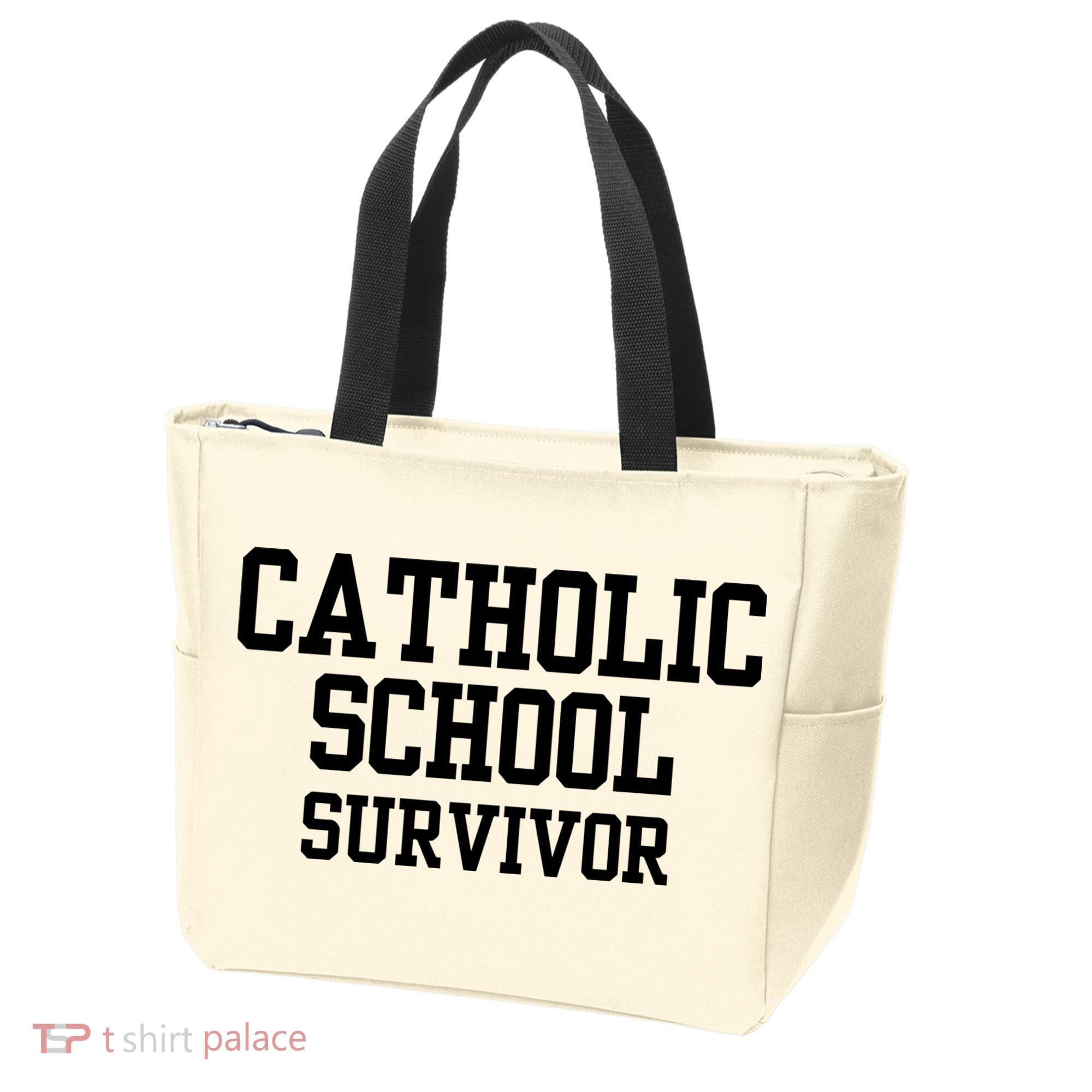 Doublecrossclothingco Catholic School Survivor Tote Bag