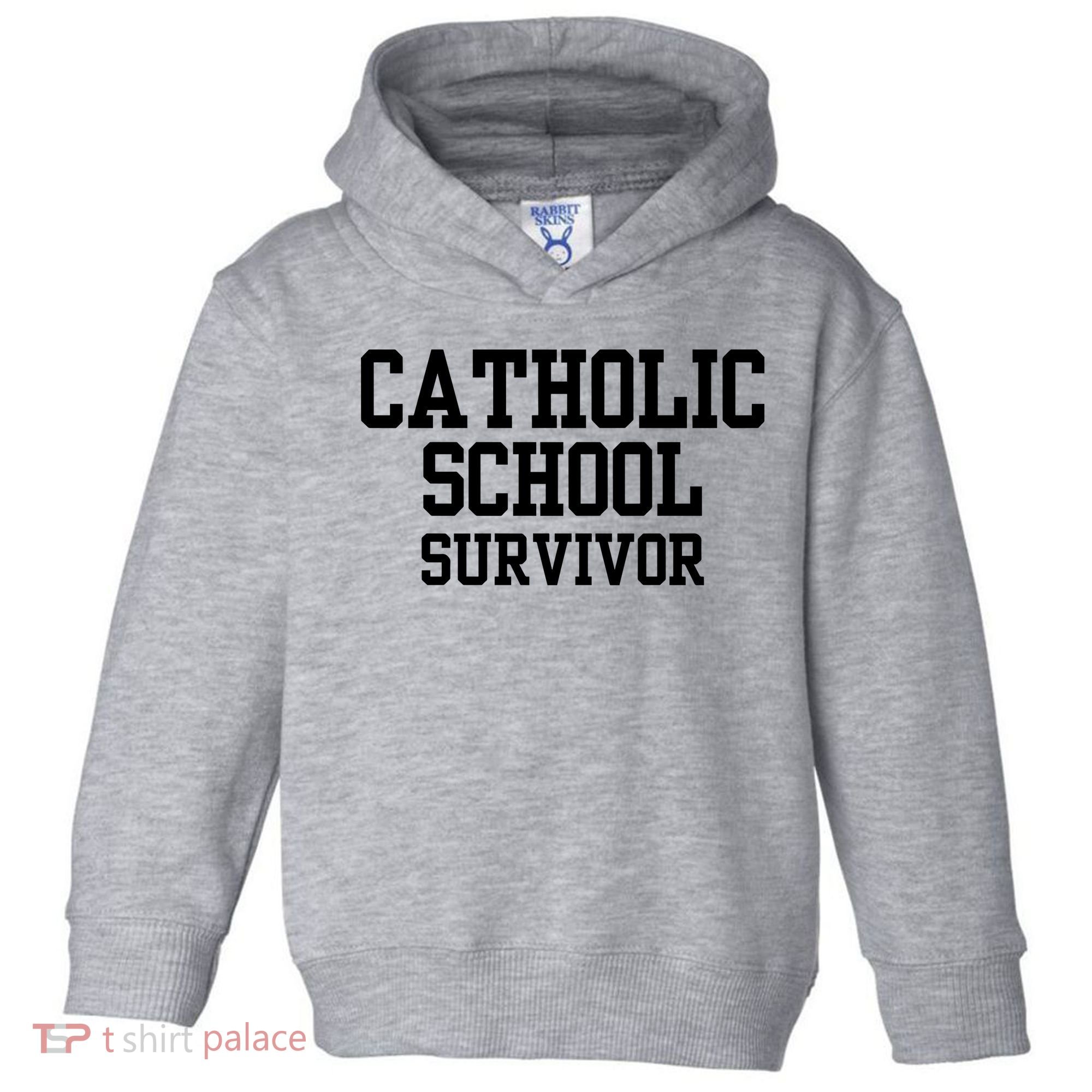 Doublecrossclothingco Catholic School Survivor Toddler Hoodie