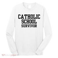 Doublecrossclothingco Catholic School Survivor Long Sleeve Shirt thumb 0