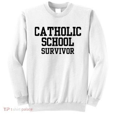 Doublecrossclothingco Catholic School Survivor Sweatshirt