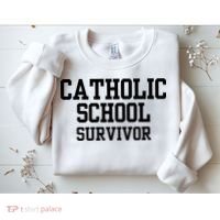 Doublecrossclothingco Catholic School Survivor Sweatshirt thumb 2
