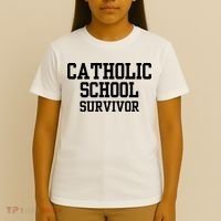 Doublecrossclothingco Catholic School Survivor T-Shirt thumb 4