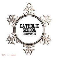 Doublecrossclothingco Catholic School Survivor Ornament thumb 0