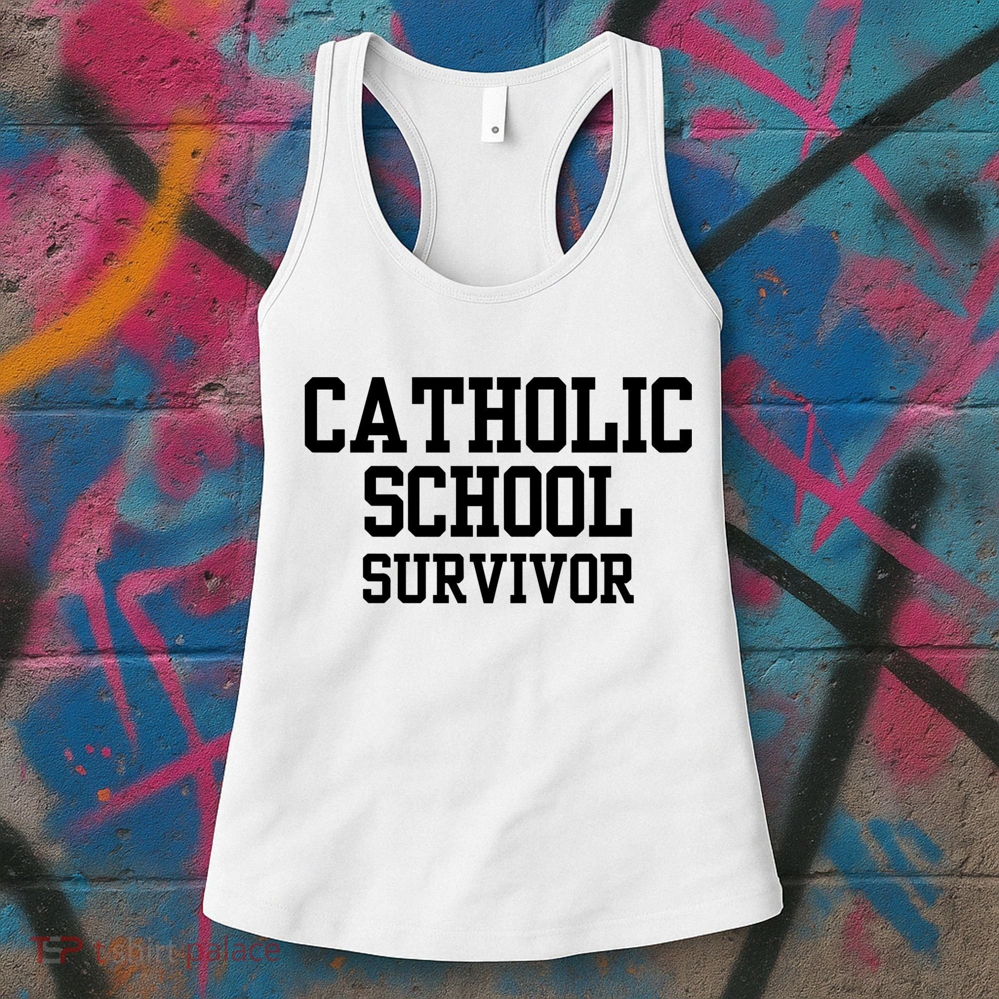 Doublecrossclothingco Catholic School Survivor Women's Tank Top