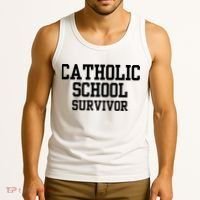 Doublecrossclothingco Catholic School Survivor Tank Top thumb 3