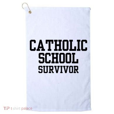 Doublecrossclothingco Catholic School Survivor Golf Towel