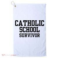 Doublecrossclothingco Catholic School Survivor Golf Towel thumb 0
