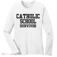 Doublecrossclothingco Catholic School Survivor Women's Long Sleeve Shirt thumb 0