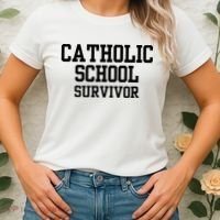 Doublecrossclothingco Catholic School Survivor Women's T-Shirt thumb 2