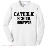 Doublecrossclothingco Catholic School Survivor Kids Long Sleeve Shirt thumb 0